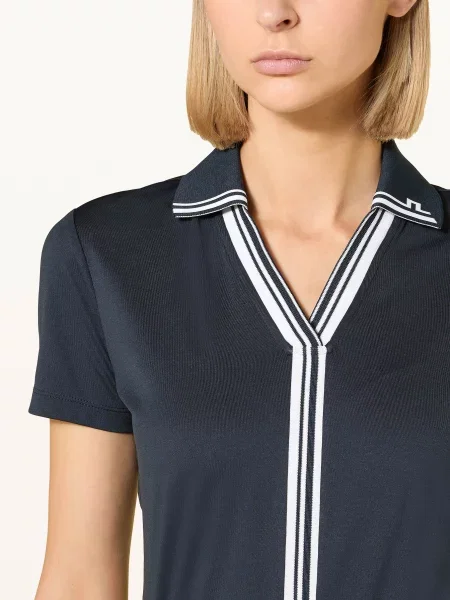 J.Lindeberg Funkcyjna Koszulka Polo blau granatowe