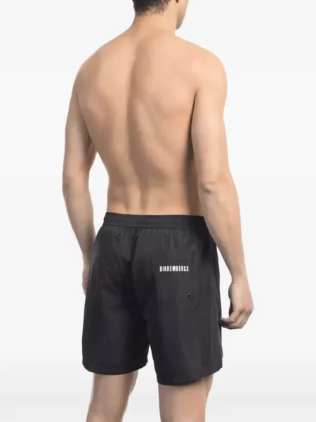 Slip de baie Bikkembergs cu imagine negru