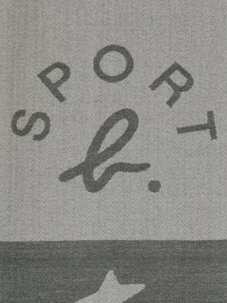 Šal Sport B. By Agnès B. s autogramom siva