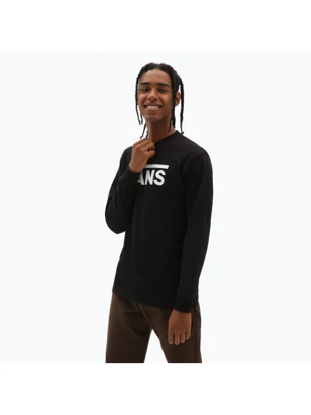 Класическа тениска с дълъг ръкав Vans бяло