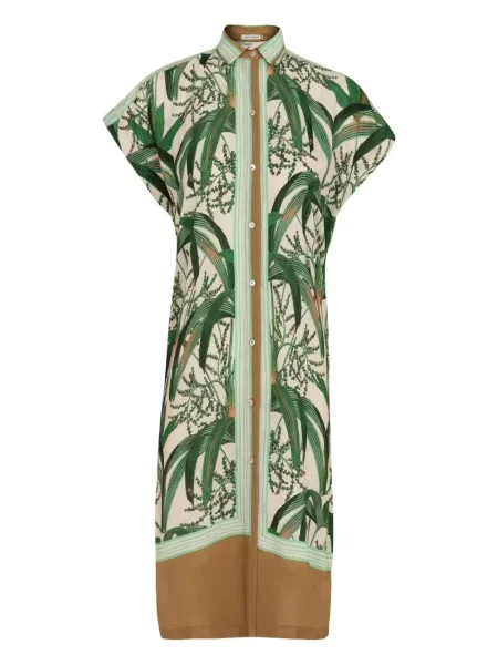 Sukienka koszulowa Lenny Niemeyer z nadrukiem zielona