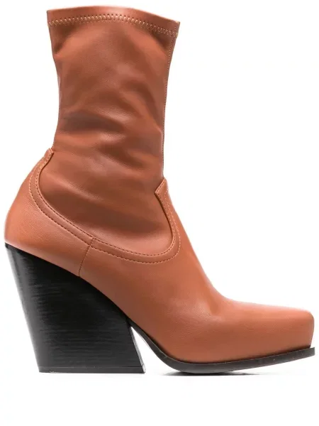 Cizme scurte Stella Mccartney stretch cowboy maro