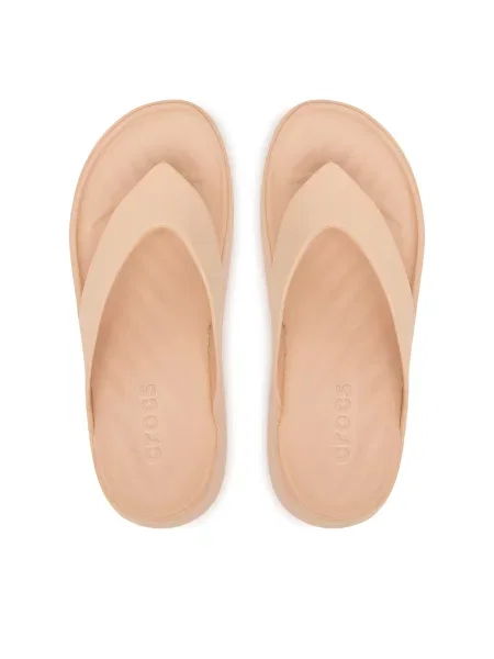 Crocs Šlepetės per pirštą Getaway Platform Flip rožinė
