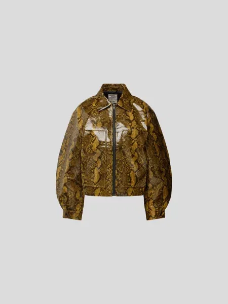 Bluza rozpinana z naszywką z logo Baum & Pferdgarten żółta