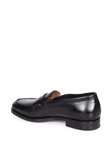 Pantofi loafer Santoni din piele negru