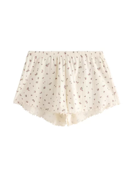 Lindex Pantaloni de pijama verde / lila / lână alb