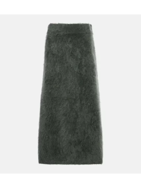Midi-suknja Lisa Yang od kašmira iznad koljena zelena