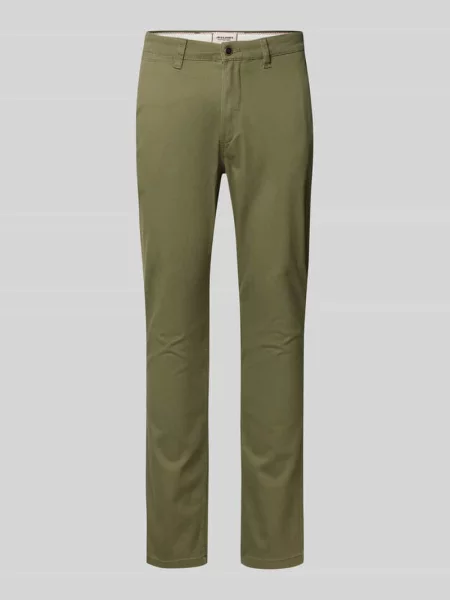 Spodnie o kroju slim fit z wpuszczanymi model ‘MARCO’ Jack & Jones