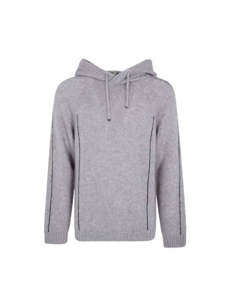 Bluza z kapturem Giorgio Armani z kapturem szara