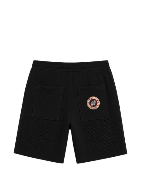 Плетени шорти Sweet Pants с автограф черно
