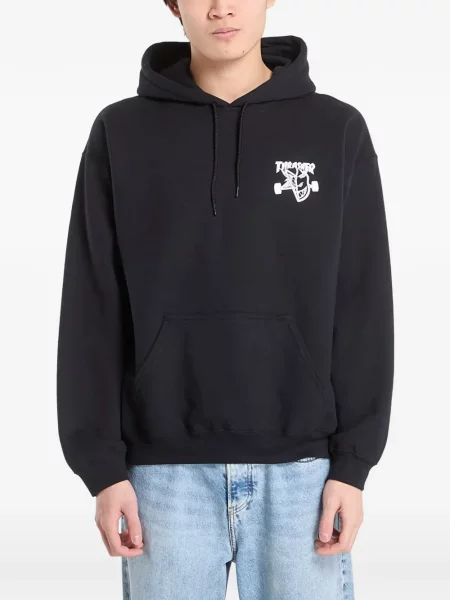 Hanorac cu glugă Thrasher clasic negru