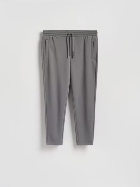Reserved Spodnie dresowe slim ciemnoszary