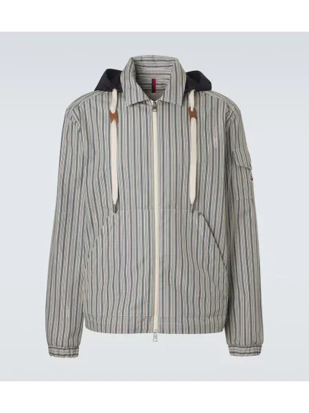 Geacă Moncler cu dungi albastru