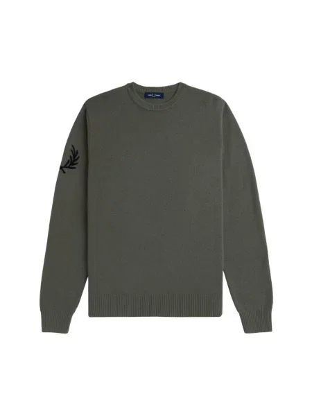 Dzianinowy sweter Fred Perry zielony
