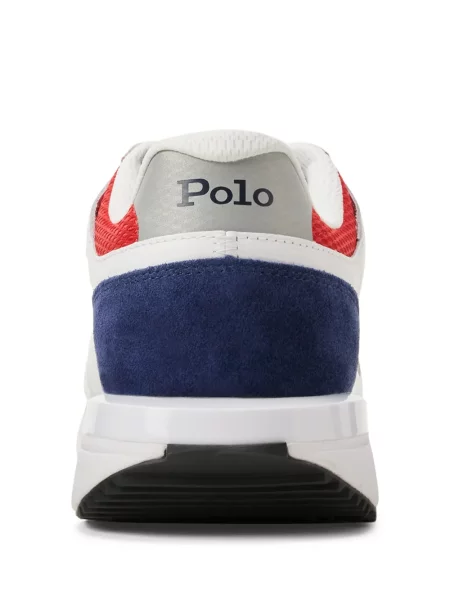 Кожени чорапи Polo Ralph Lauren с отворена пета с пейсли десен бяло