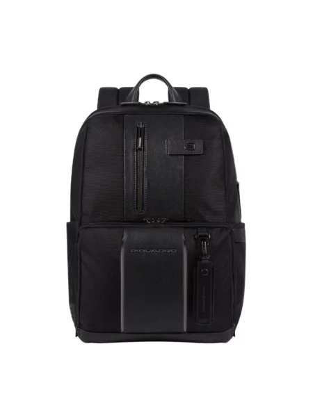 Torebka skórzana Piquadro skórzana czarna