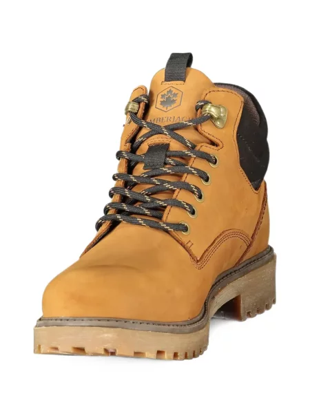 Botine Lumberjack cu șireturi din piele maro