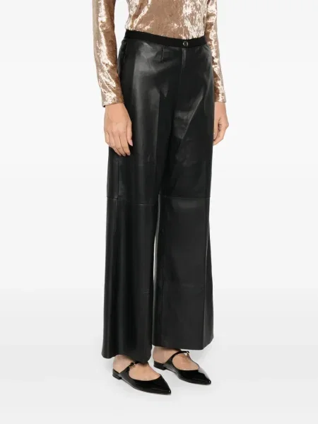 Pantaloni Forte_forte din piele negru