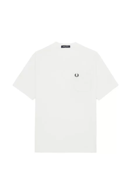 Tricou Fred Perry cu broderie alb