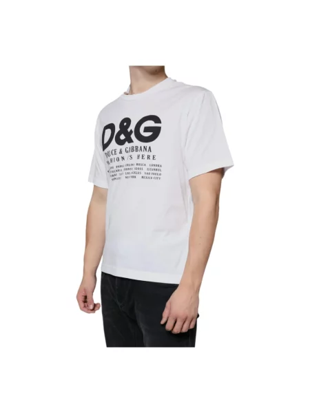 Koszulka Dolce And Gabbana z nadrukiem biała
