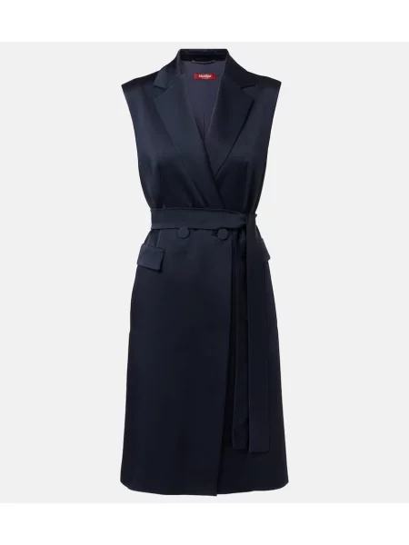 Geacă Max Mara din satin albastru