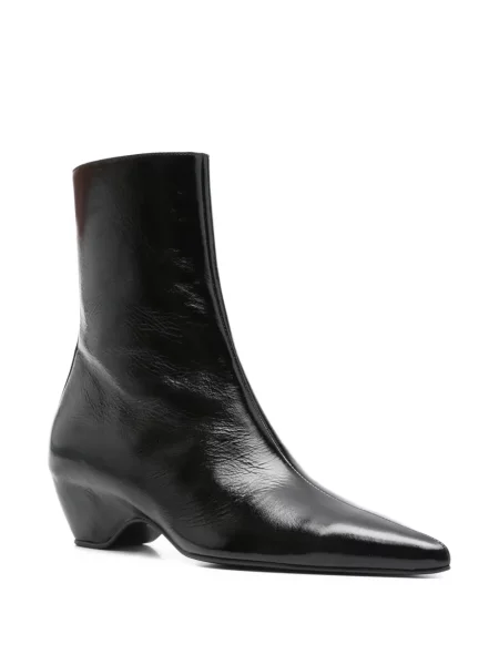 Cizme scurte Khaite din piele negru