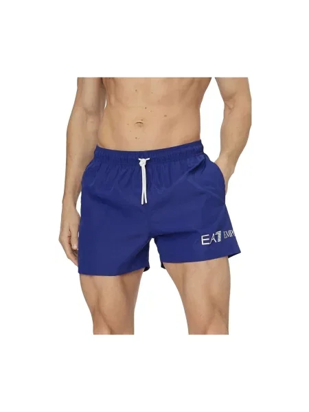 Pantaloni Emporio Armani albastru