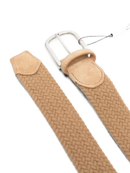 Cu centură curea Canali din piele de căprioară țesută