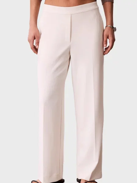 Штани Calvin Klein з крепу білі