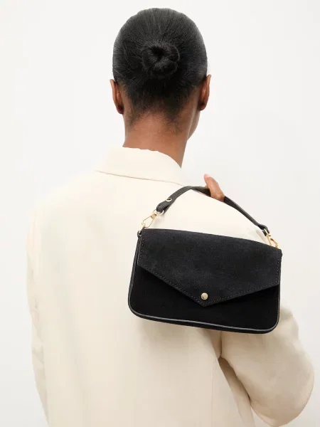 Pisemska torbica iz semiša Answear.LAB črna