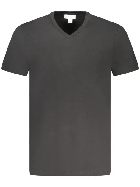 Тениска Calvin Klein Jeans с изчистен дизайн черно