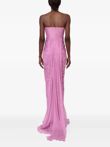 Rochie maxi Iris Serban de costum roz