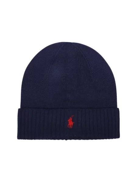 Czapka Ralph Lauren wełniana niebieska