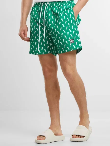 Urban Classics Plavecké šortky světle zelená