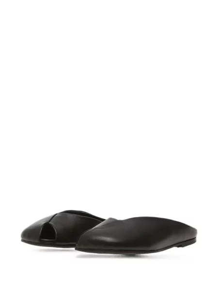 Sandale Alohas din piele fără toc negru
