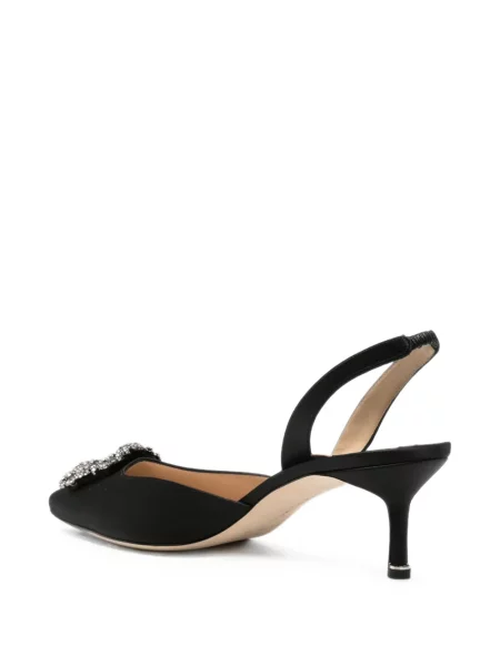 Pantofi cu toc Manolo Blahnik cu cataramă negru