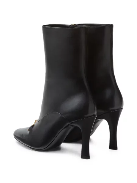 Cizme scurte Versace din piele negru