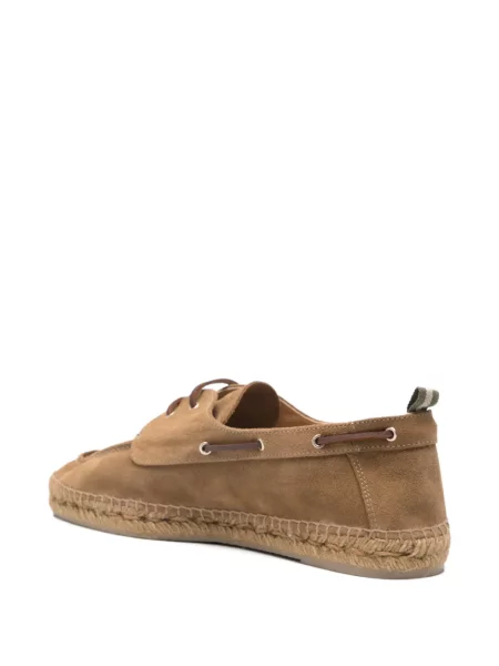 Fűzős csipkés espadrilles Castaner barna
