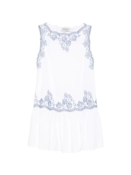Sukienka mini Ermanno Firenze w kwiatki biała