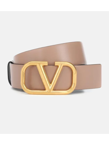 Curea Valentino Garavani din piele bej