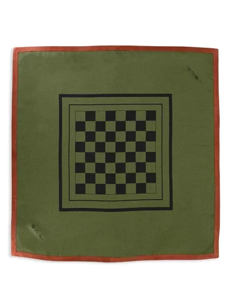 Fular Loro Piana cu imagine verde