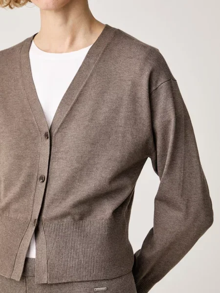 Calvin Klein kardigán női viszkózzal barna