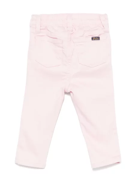 Zwężane dżinsy dziecięcy Polo Ralph Lauren różowy