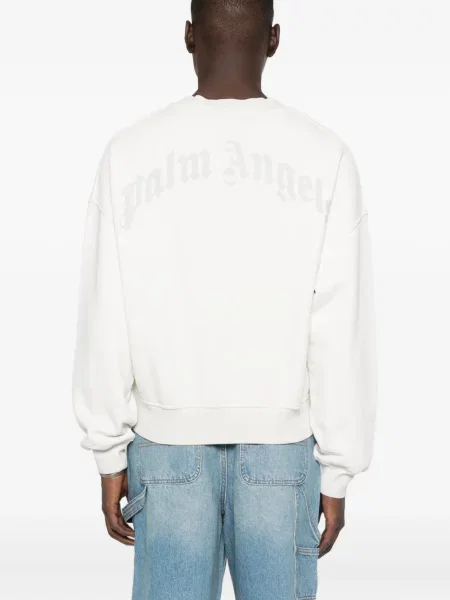Hanorac crewneck Palm Angels alb