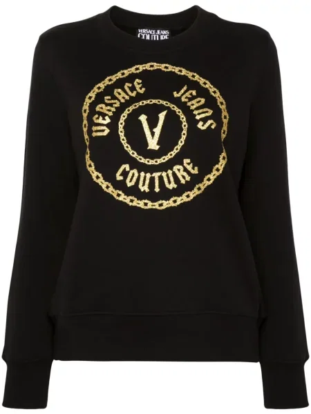Hanorac Versace Jeans Couture cu imagine negru