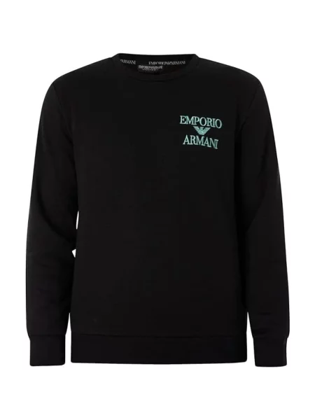 Sweter Emporio Armani frotte czarny