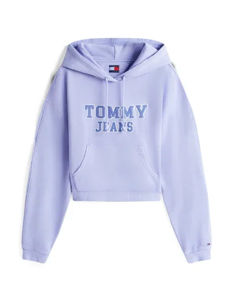 Tommy Jeans hanorac de cu glugă cu imprimeu albastru