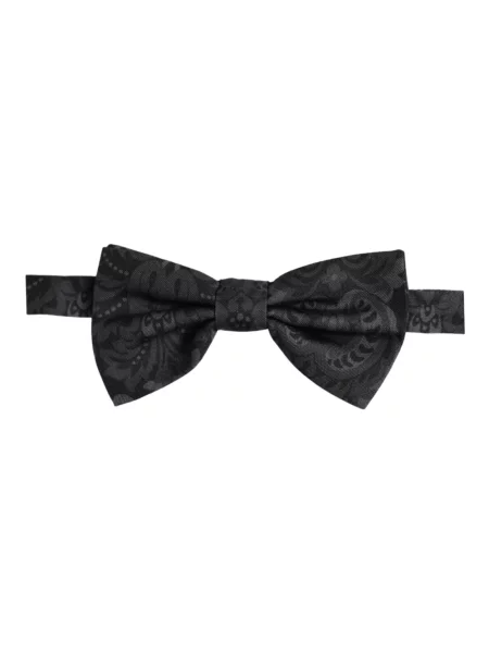Krawat Dolce And Gabbana z nadrukiem z wzorem paisley wiązany czarny