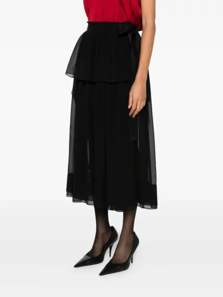 Pantaloni Lanvin cu funde negru