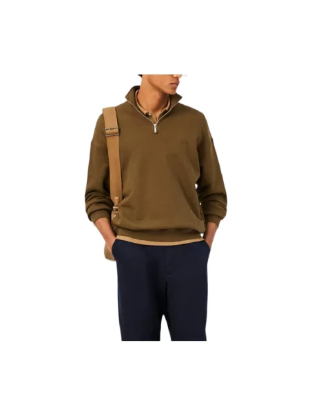 Bluza rozpinana Lacoste brązowa